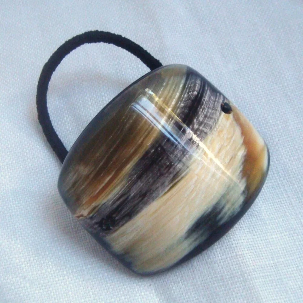 Ponytail Holder Hair Stretchy Faux Shell Wood
